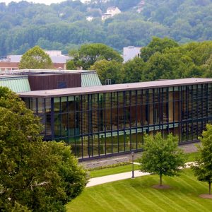Aerial View of Skillman Library in Summer